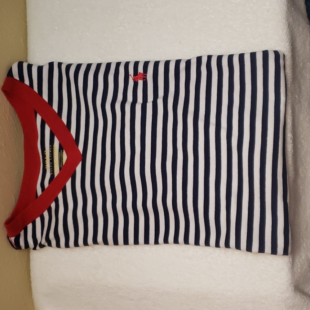 Boy's Blue and White, Polo by Ralph Lauren Tee
